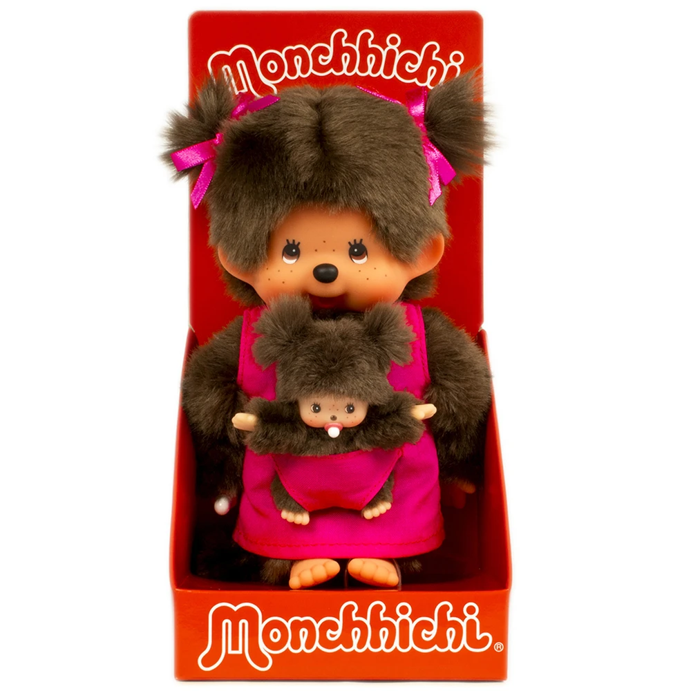 Monchhichi - Peluche Maman et bébé rose – Image 5