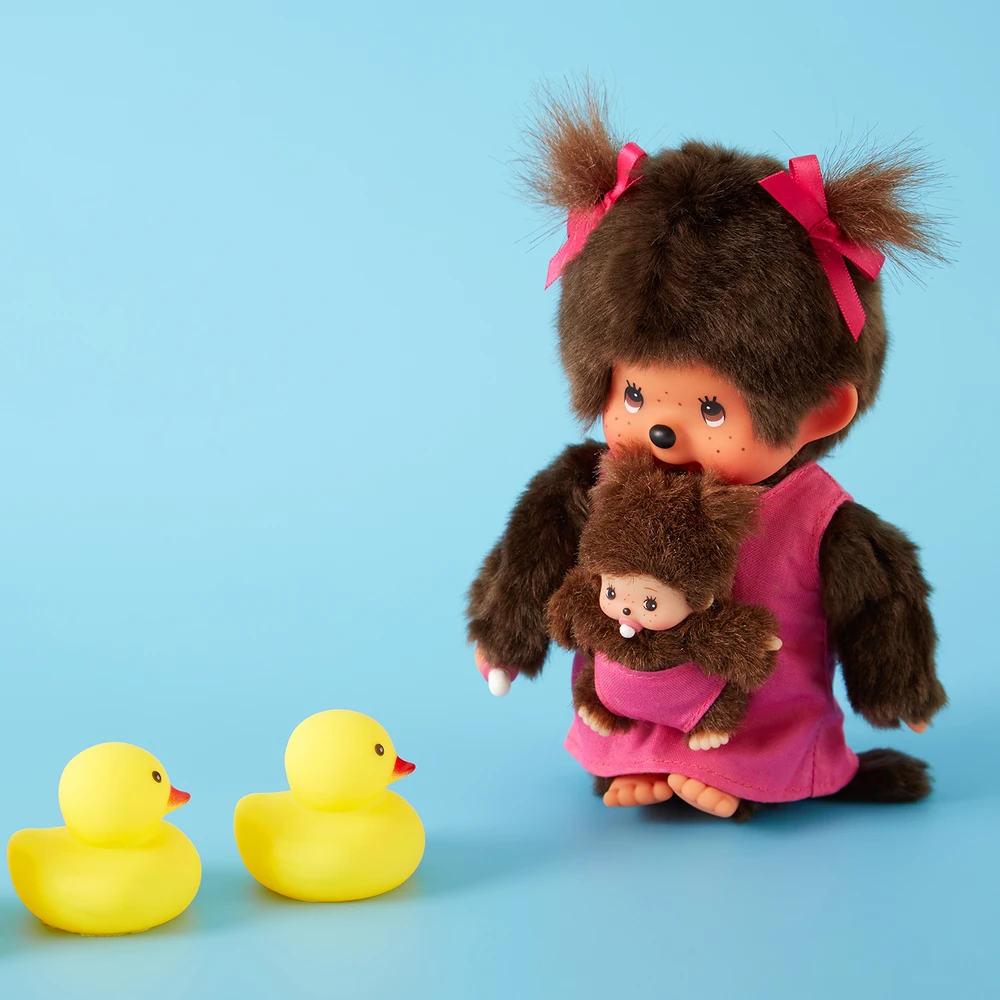 Monchhichi - Peluche Maman et bébé rose – Image 6