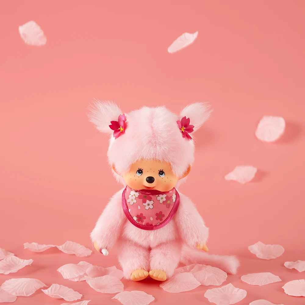 Monchhichi - Peluche Monchhichi Pinky Sakura Rose Fleurs cerisier – Image 7