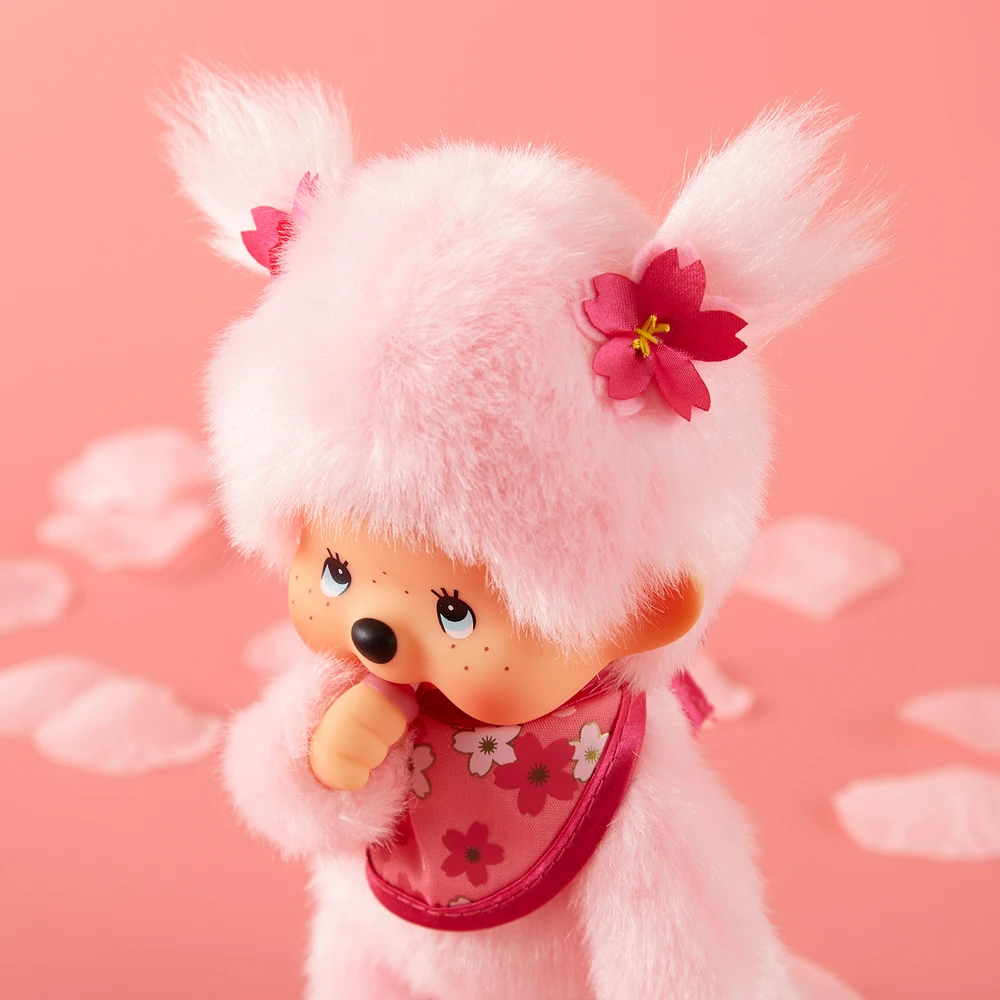 Monchhichi - Peluche Monchhichi Pinky Sakura Rose Fleurs cerisier – Image 8