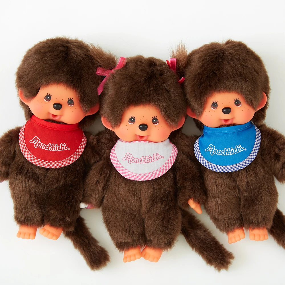 Monchhichi - Peluche Garçon bavoir rouge – Image 9
