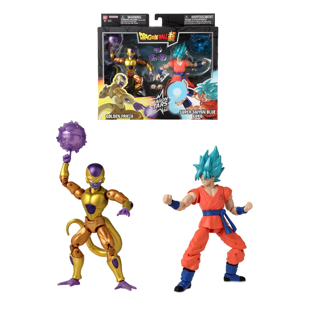 Dragon Ball Super - Figurines Dragon Stars 17cm - Battle Pack - Golden Freezer vs Super Saiyan Blue Goku Dragon Ball - Pack de 2 figurines