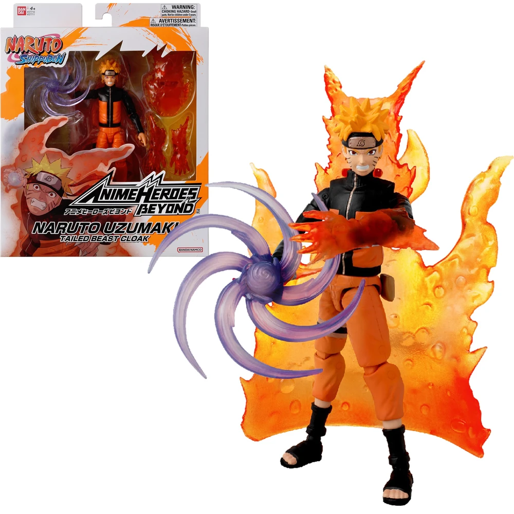 Anime Heroes Beyond - Naruto Shippuden - Figurine Anime Heroes Beyond 17 cm - Figurine articulée Naruto Uzumaki Transformation Kyubi