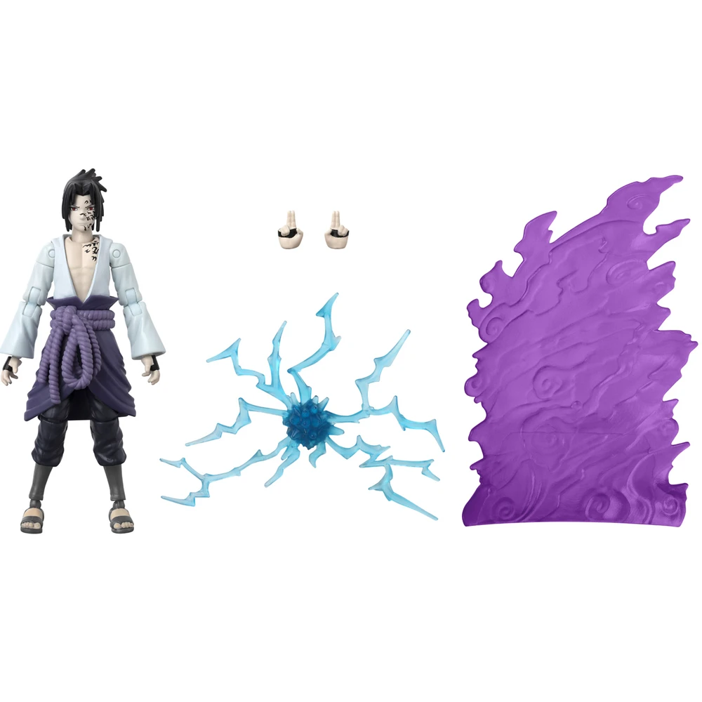 Anime Heroes Beyond - Naruto Shippuden - Figurine Anime Heroes Beyond 17 cm - Figurine articulée Sasuke Uchiha - Transformation Marque Maudite: État 1 – Image 2