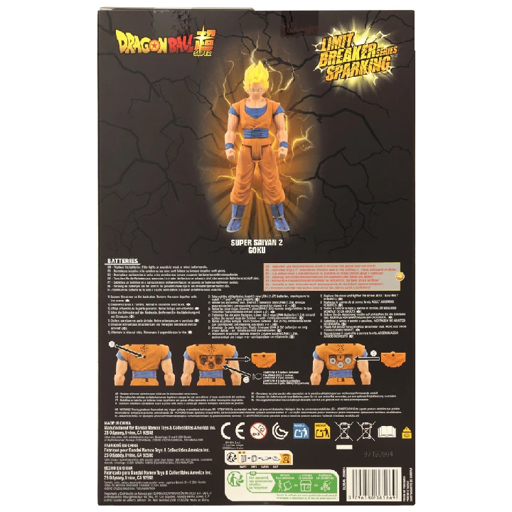 Dragon Ball Super - Figurine Géante Limit Breaker 30 cm - Super Saiyan 2 Goku Dragon Ball - Grande Figurine Sparking Goku Son et Lumière – Image 4