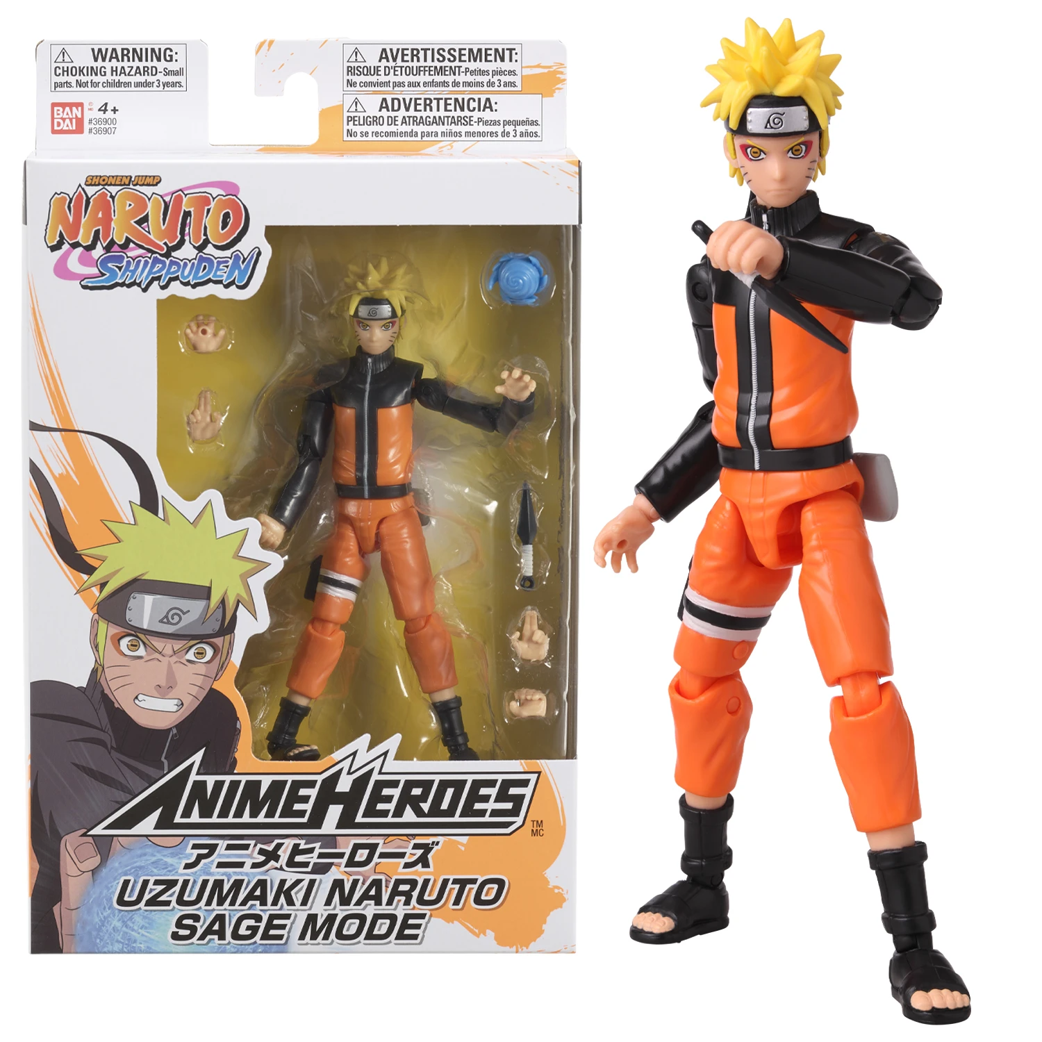 Anime Heroes - Naruto Shippuden - Figurine Anime Heroes 17 cm - Naruto Uzumaki en mode Ermite (Sage mode)