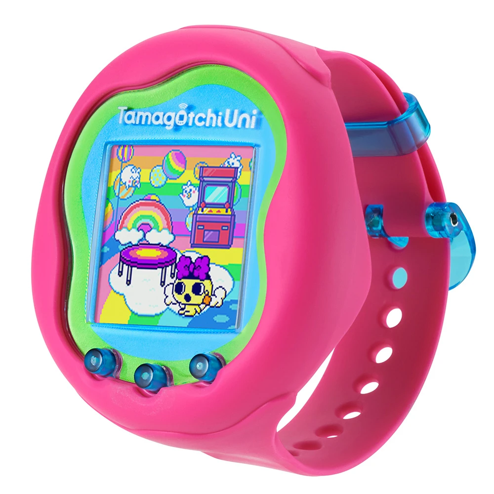 Bandai – Tamagotchi Uni – Tamagotchi connecté avec bracelet montre - Modèle Rose