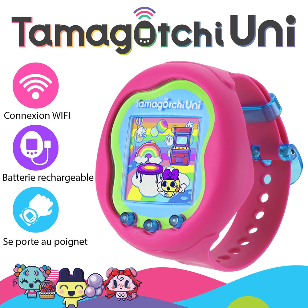 Bandai – Tamagotchi Uni – Tamagotchi connecté avec bracelet montre - Modèle Rose – Image 2