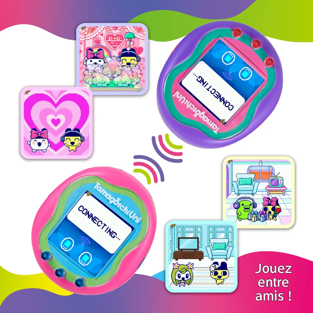 Bandai – Tamagotchi Uni – Tamagotchi connecté avec bracelet montre - Modèle Rose – Image 3
