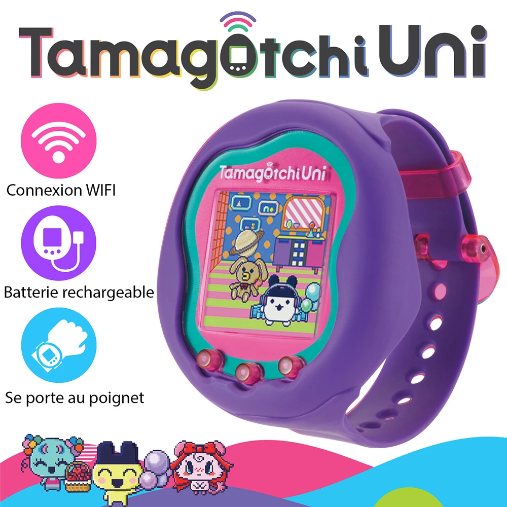 Bandai – Tamagotchi Uni – Tamagotchi connecté bracelet montre - Modèle Violet – Image 2