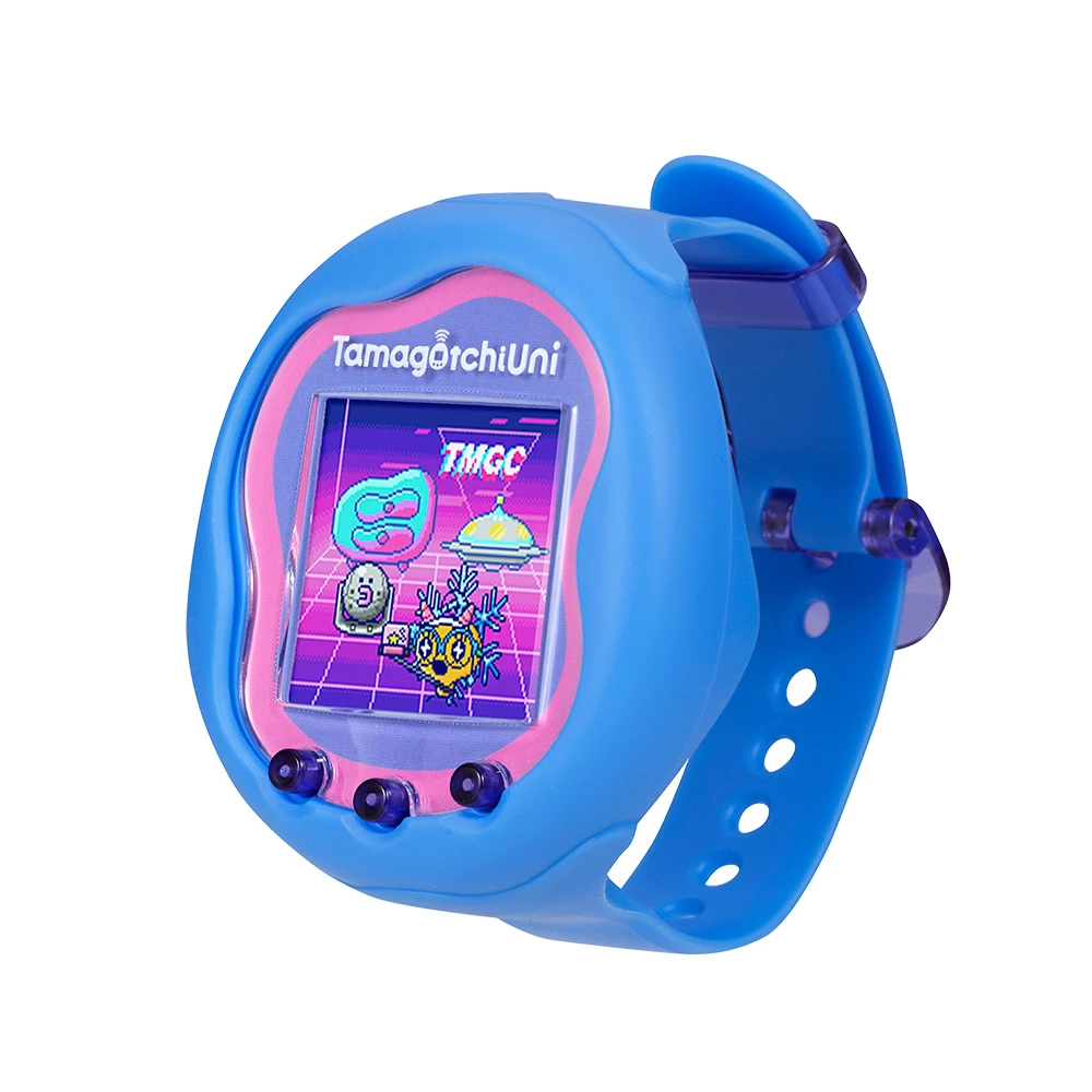 Bandai – Tamagotchi Uni – Tamagotchi connecté avec bracelet montre - Modèle Bleu