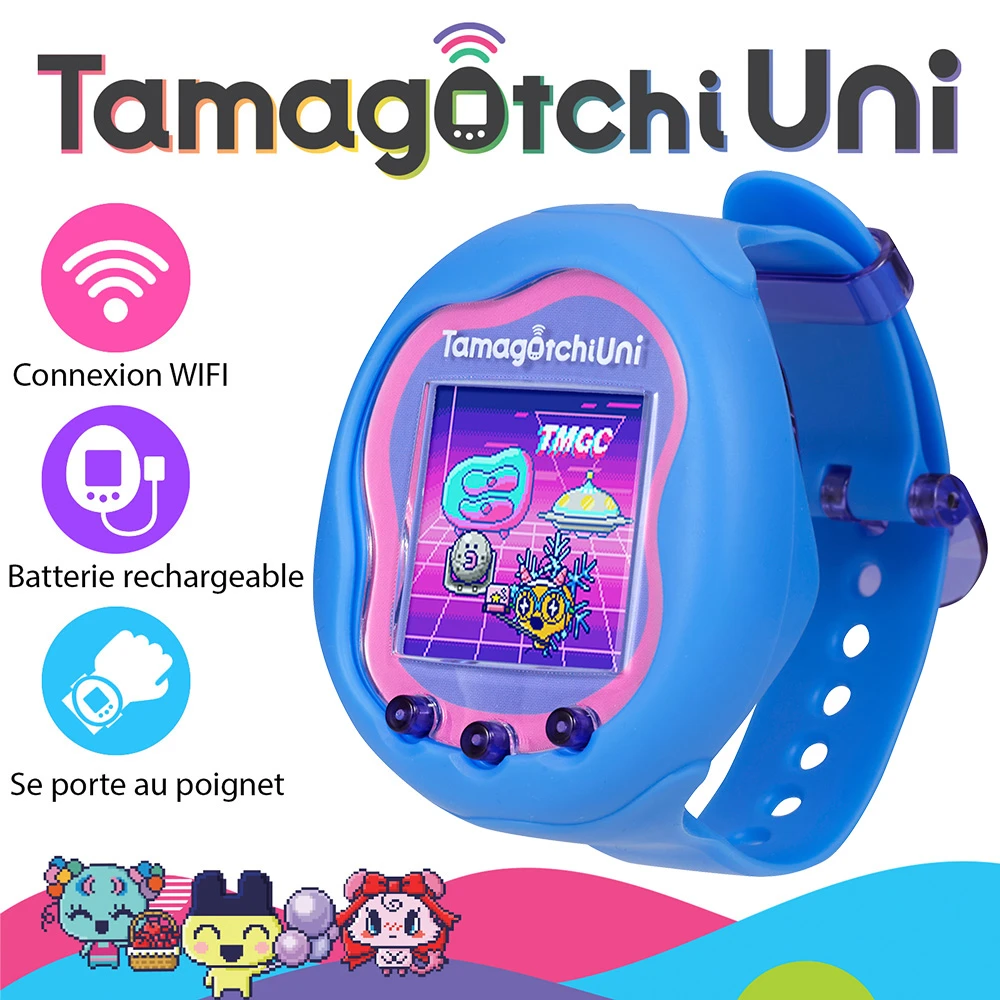 Bandai – Tamagotchi Uni – Tamagotchi connecté avec bracelet montre - Modèle Bleu – Image 2