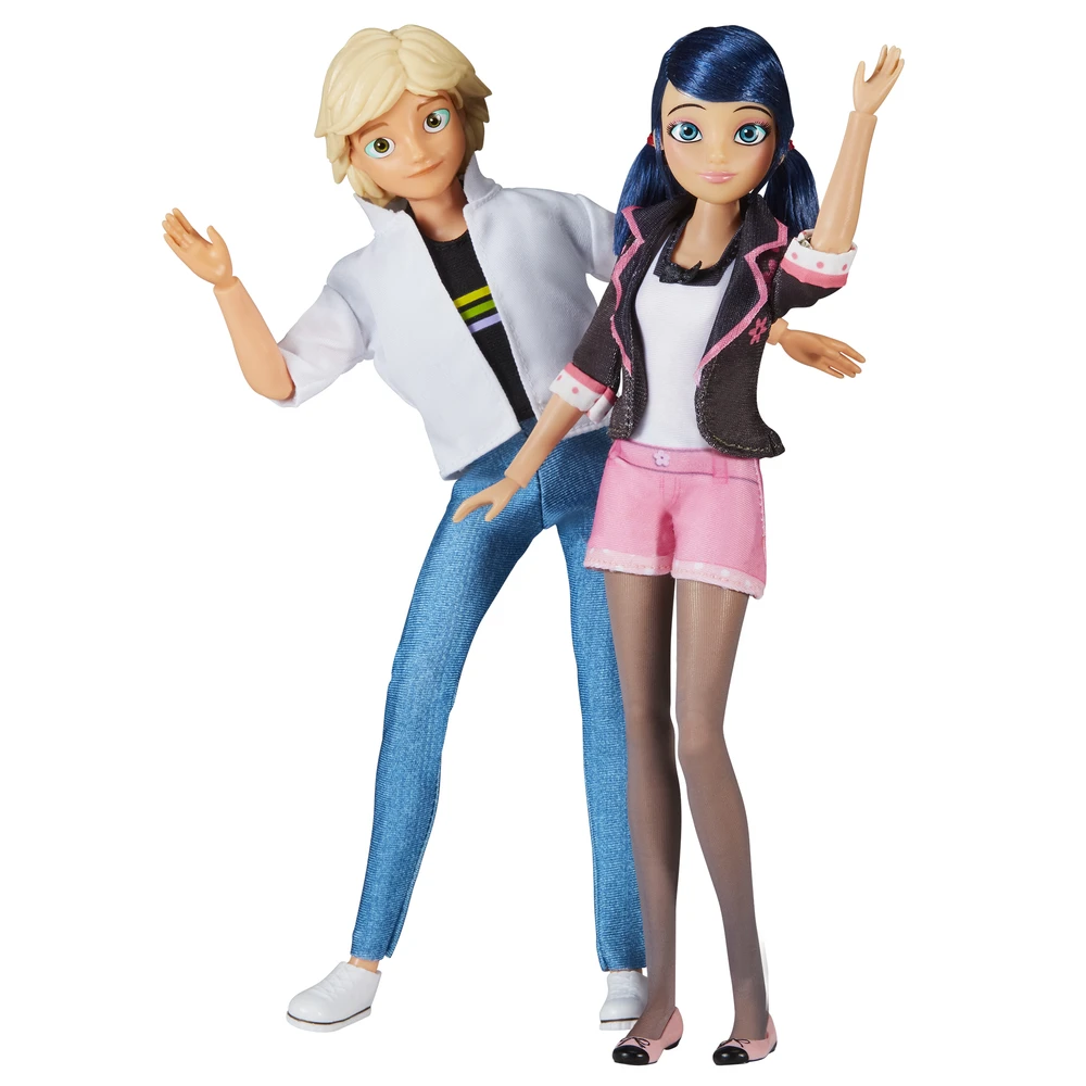 Miraculous Ladybug - Set de Jouet Miraculous - Pack 2 Poupées Marinette et Adrien - Crush Pack - Figurines Miraculous 26 cm – Image 3