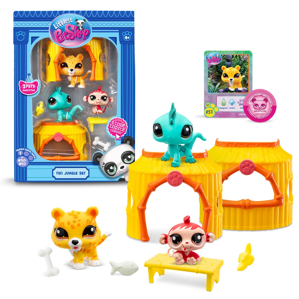 Littlest Pet Shop - Pack Tiki Jungle - 3 animaux et accessoires