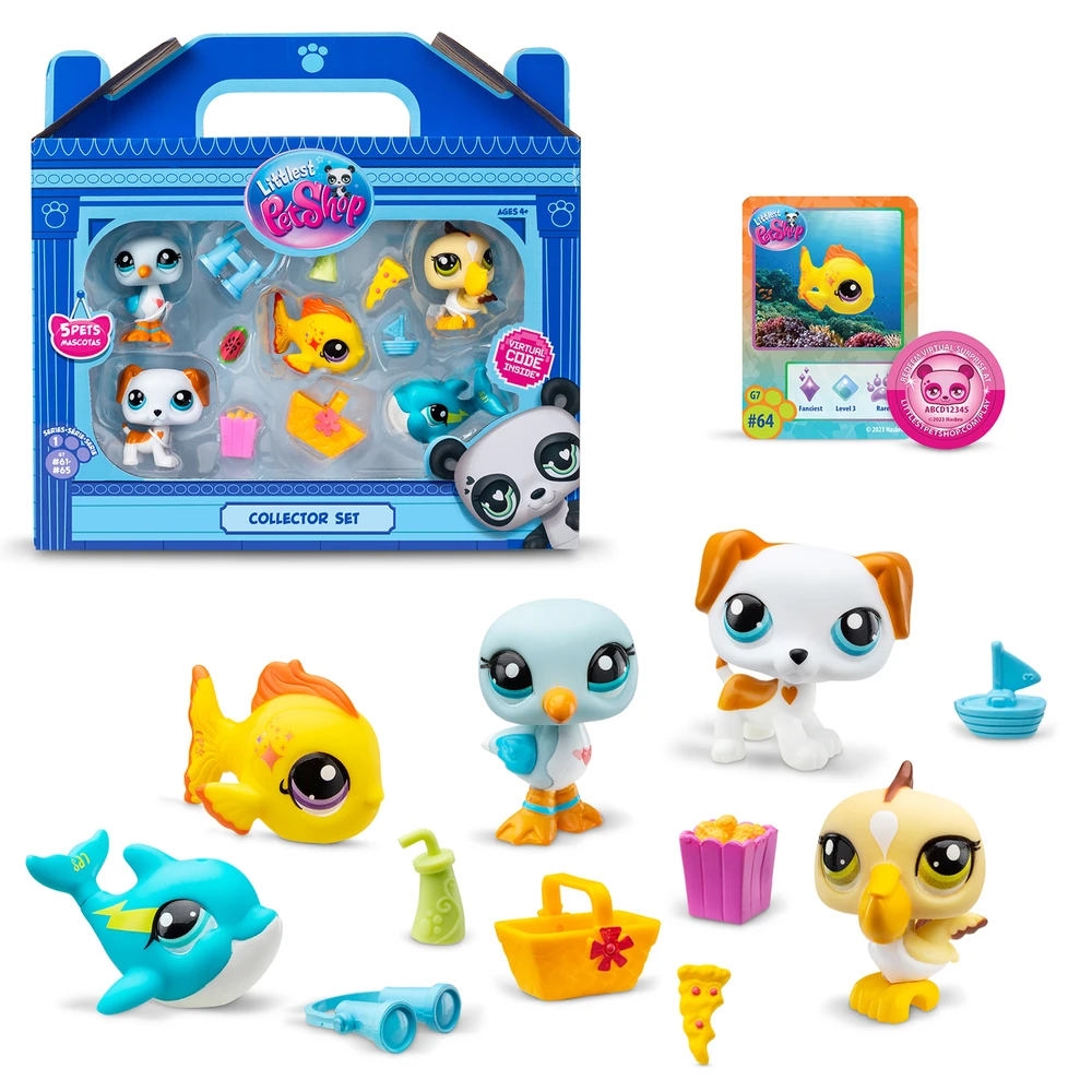 Littlest Pet Shop - Collector Set Thème Plage - 5 animaux et accessoires