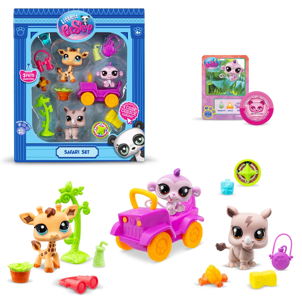 Littlest Pet Shop - Pack Safari - 3 animaux et accessoires
