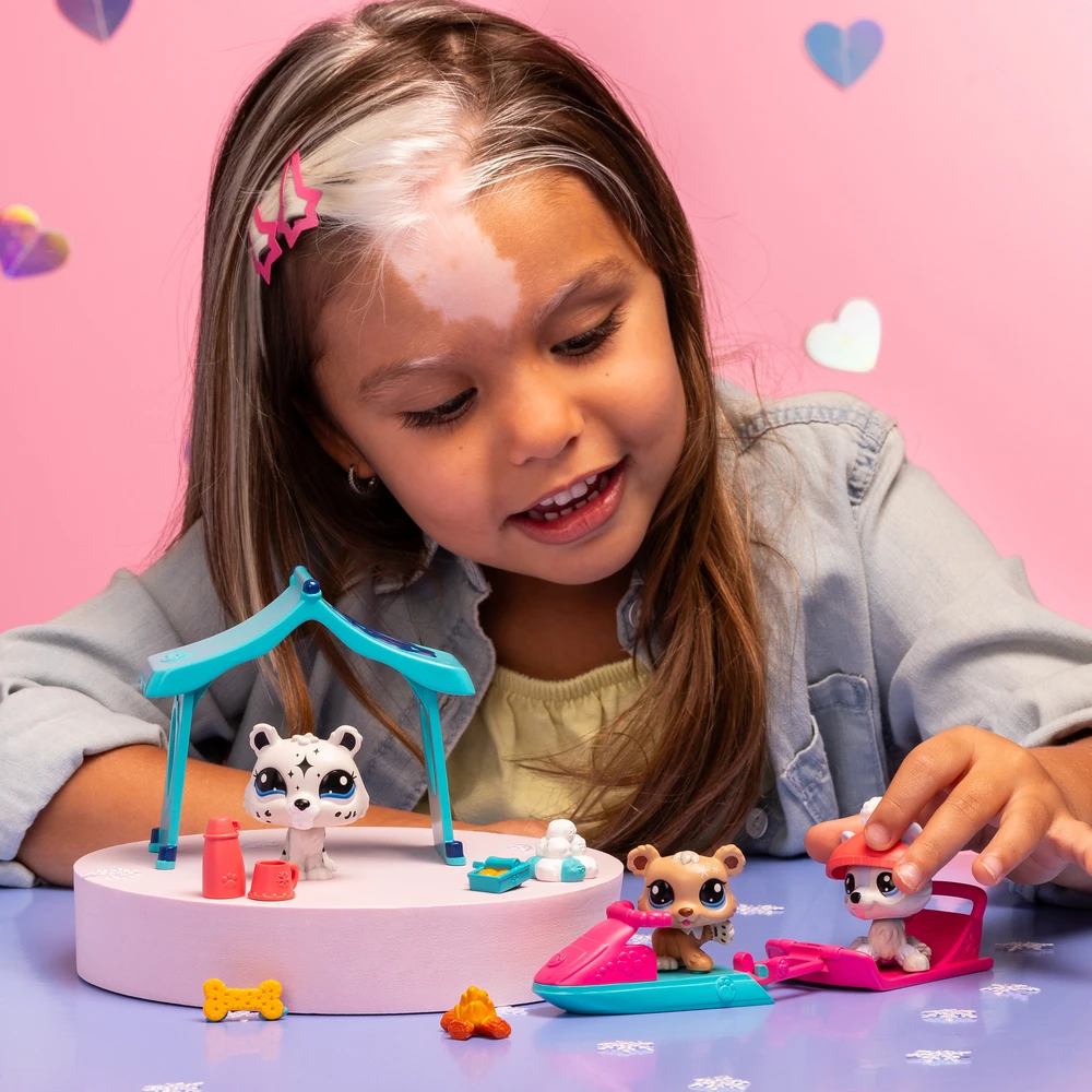 Littlest Pet Shop - Pack Set Jour de Neige 3 animaux et accessoires – Image 3