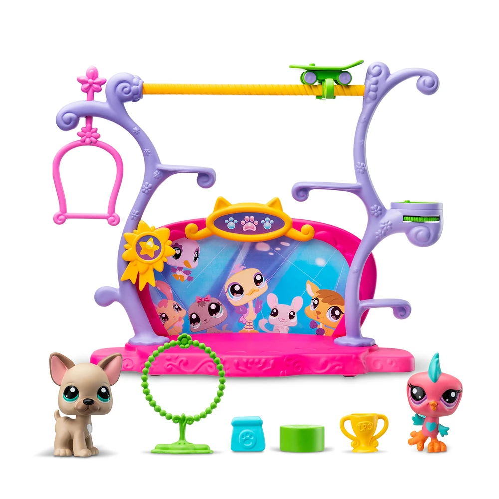 Littlest Pet Shop - Coffret Pets Got Talent - Ensemble de jeu avec 2 animaux, décor et accessoires – Image 2
