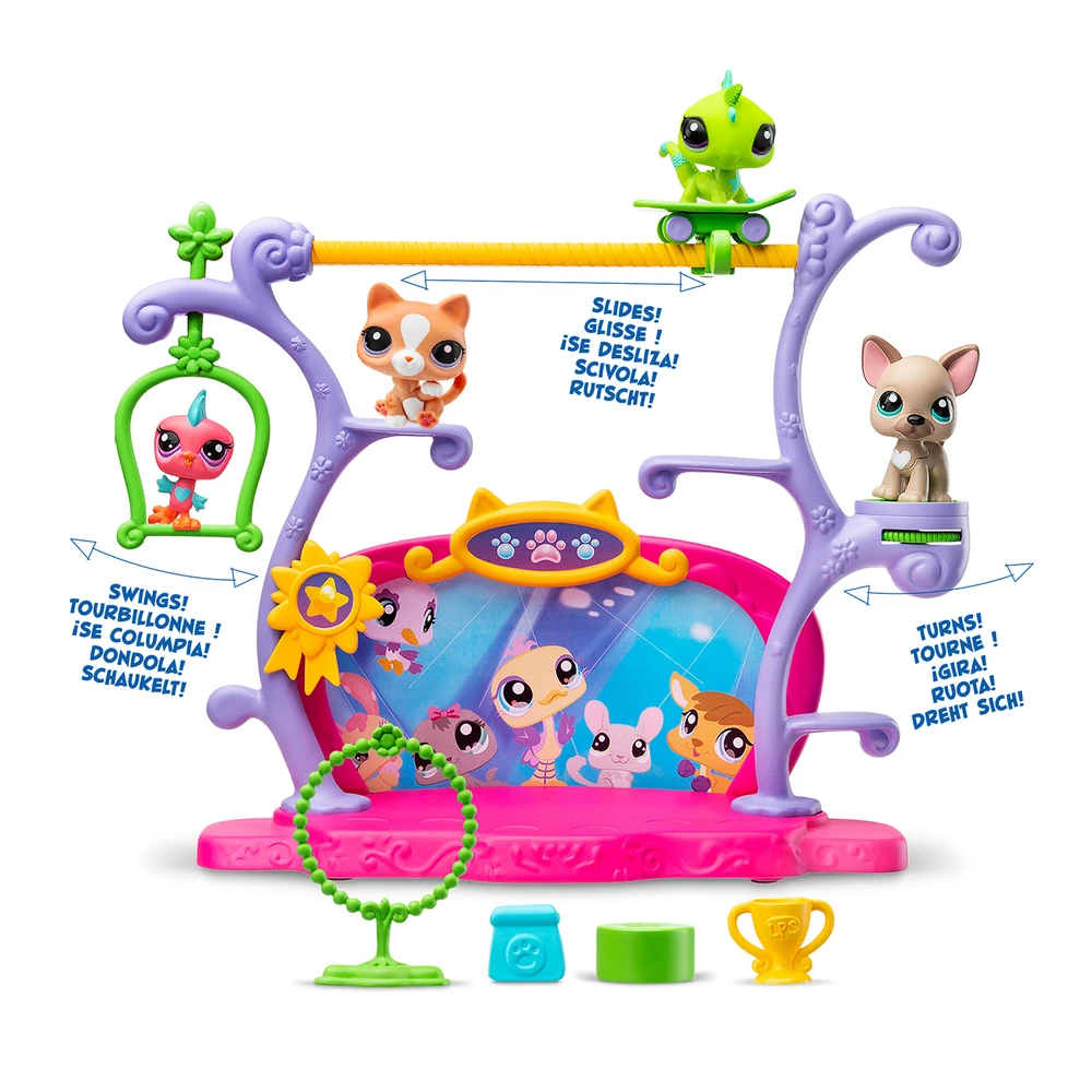 Littlest Pet Shop - Coffret Pets Got Talent - Ensemble de jeu avec 2 animaux, décor et accessoires – Image 3