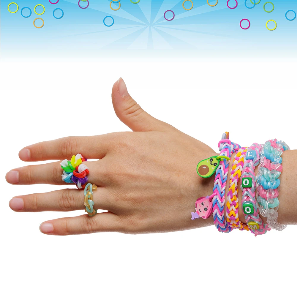 Rainbow Loom Mega Combo Set – Coffret Géant Fabrication de bracelets - Loisir Créatif - Métier à tisser avec 5600 élastiques Charms & Perles – Image 4