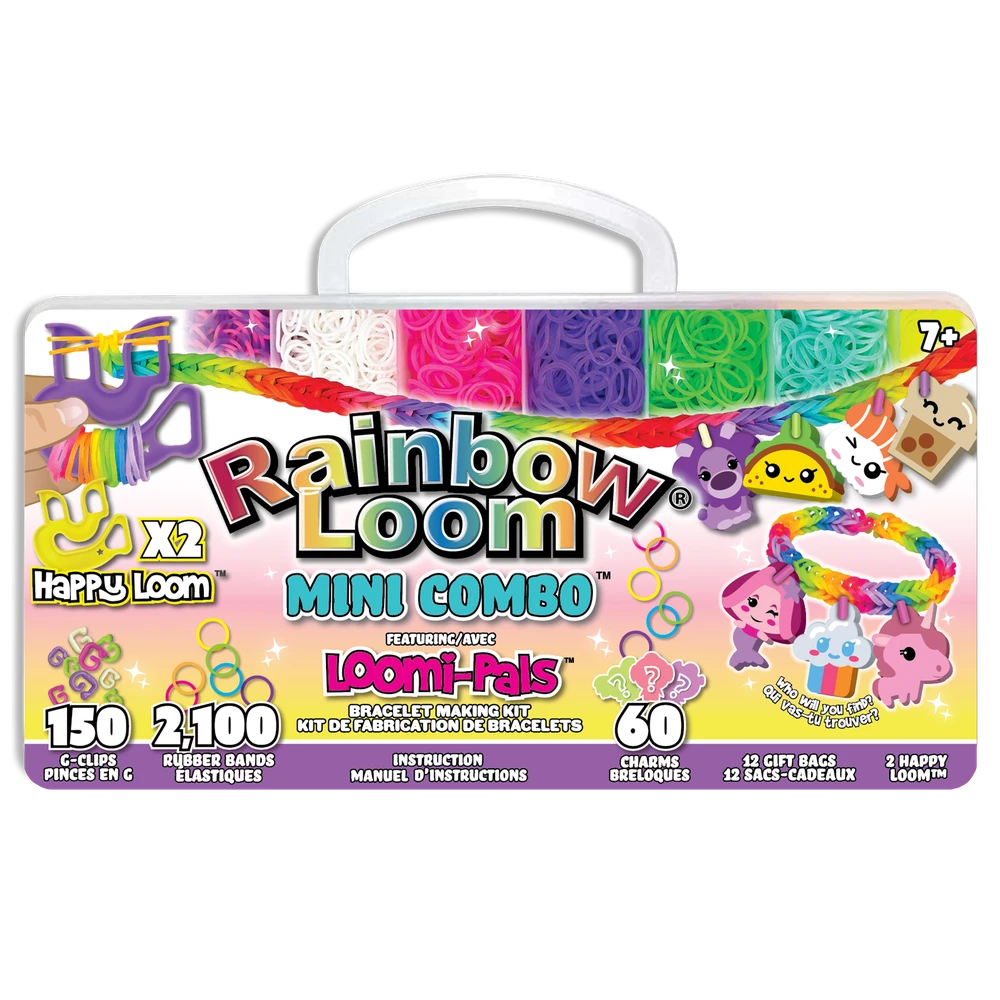 Rainbow Loom Mini Combo Set Loomi Pals – Coffret Fabrication de bracelets - Loisir Créatif - Contient 2100 élastiques et 60 Charms Animaux – Image 2