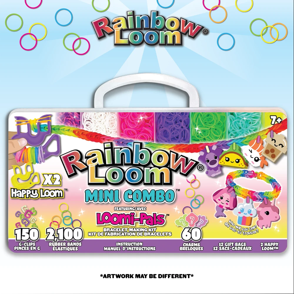 Rainbow Loom Mini Combo Set Loomi Pals – Coffret Fabrication de bracelets - Loisir Créatif - Contient 2100 élastiques et 60 Charms Animaux – Image 3