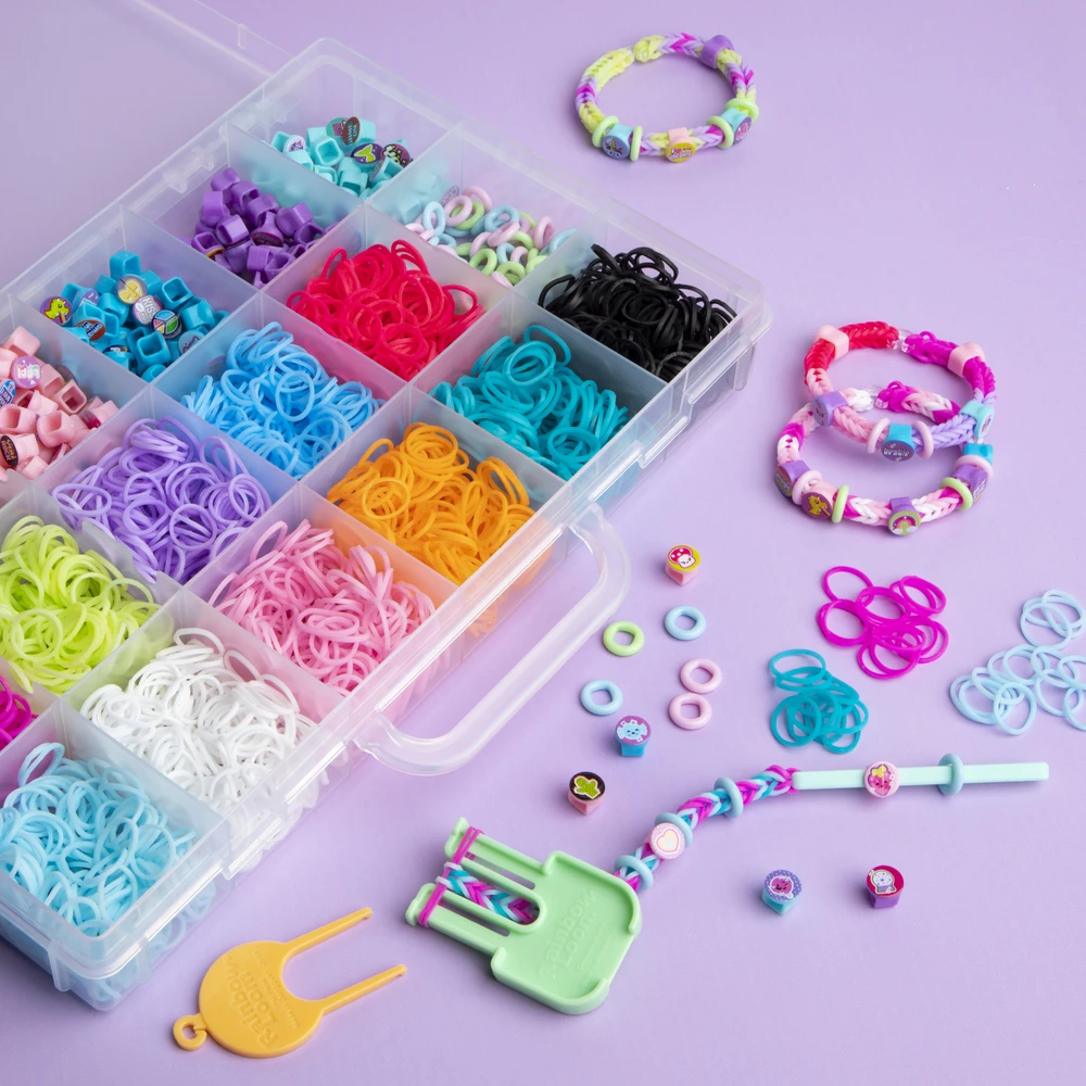 Rainbow Loom Beadmoji Deluxe – Coffret Fabrication de Bracelets Élastiques et Perles - Loisir Créatif - Contient 2200 Élastiques, 340 Perles avec Motifs – Image 2