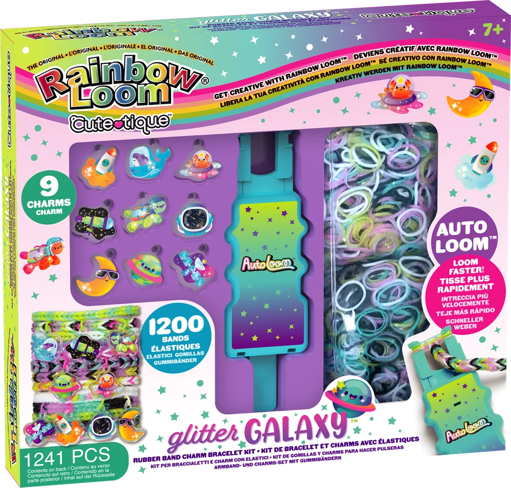 Rainbow Loom Cute Tique – Coffret Fabrication Automatique de Bracelets Élastiques - Loisir Créatif - Contient 1200 Élastiques, Auto-Loom et accessoires – Image 2