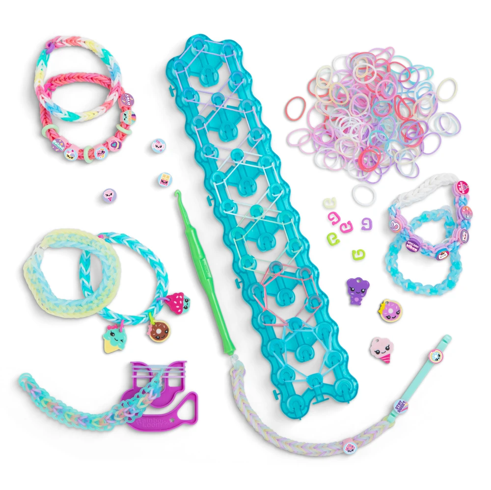 Rainbow Loom Boutique – Coffret Fabrication Automatique de Bracelets Élastiques - Loisir Créatif - Contient 4000 Élastiques, Crochets, Beadmojis, Charms – Image 3