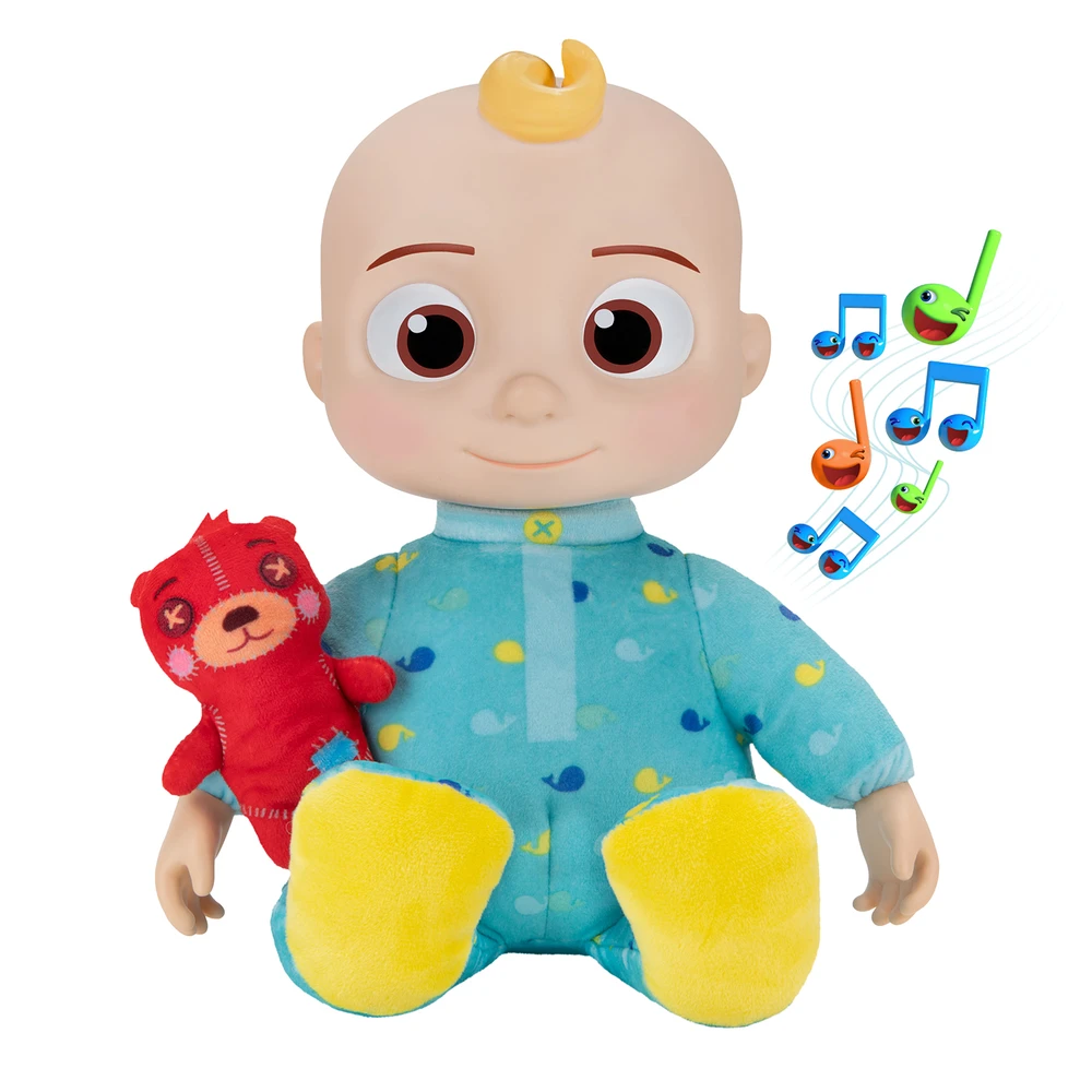 CoComelon - Bébé musical JJ - doudou / poupée 30 cm qui joue la chanson "Yes yes bed time"