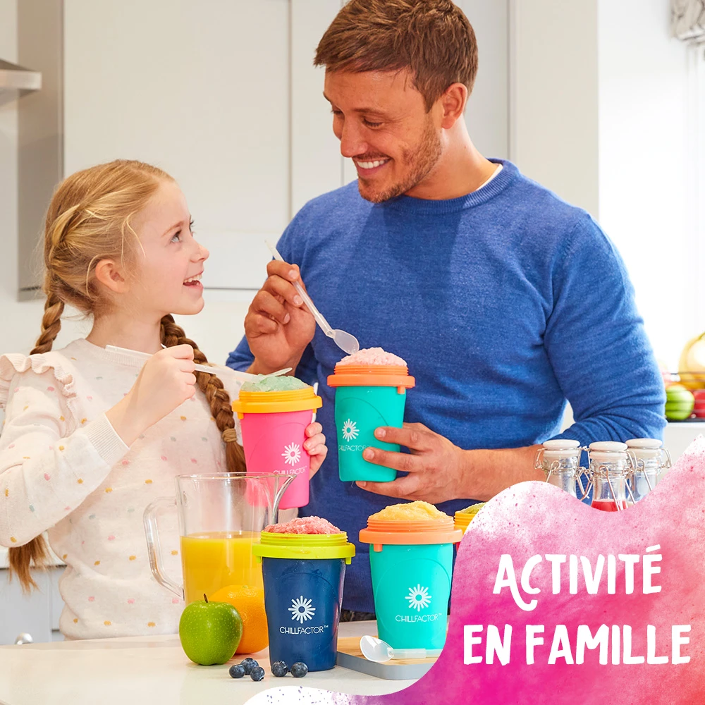 Chillfactor - Mug à granité fourni avec paille - Couleur aléatoire, Vendu à l'unité - Fabrication de Glaces maison – Image 5