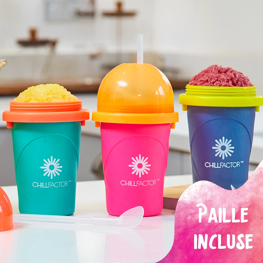 Chillfactor - Mug à granité fourni avec paille - Couleur aléatoire, Vendu à l'unité - Fabrication de Glaces maison – Image 7