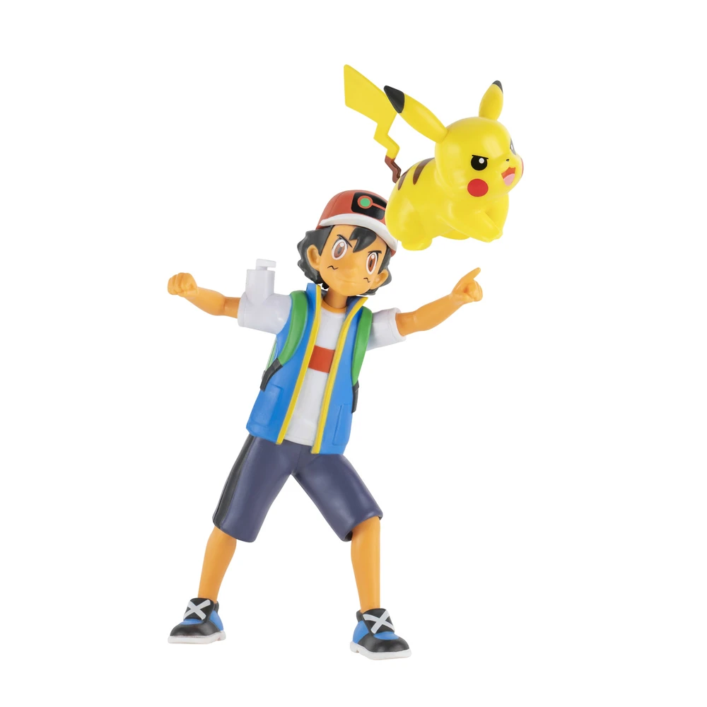 Pokémon - Figurine Battle Feature - Sacha et Pikachu - Figurine articulée 12 cm de Sacha et Pikachu à fonctions – Image 5