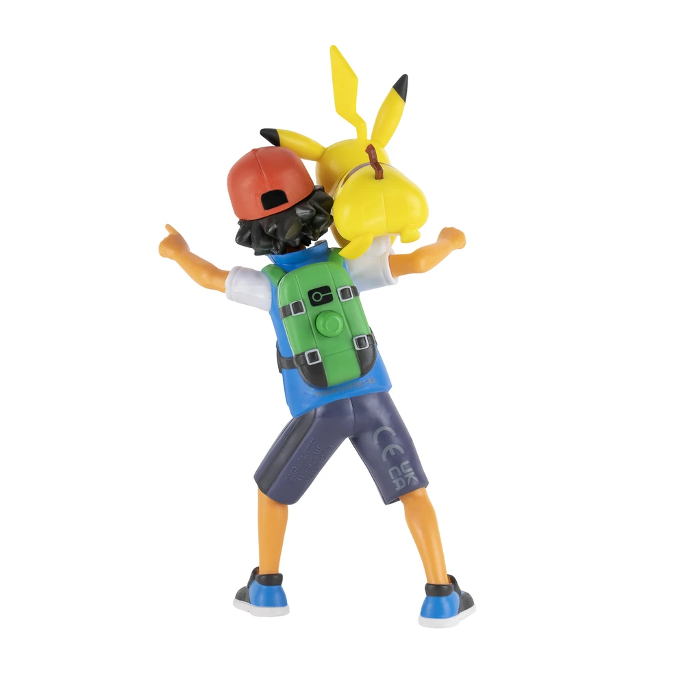 Pokémon - Figurine Battle Feature - Sacha et Pikachu - Figurine articulée 12 cm de Sacha et Pikachu à fonctions – Image 6