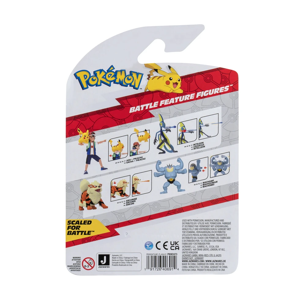 Pokémon - Figurine Battle Feature - Sacha et Pikachu - Figurine articulée 12 cm de Sacha et Pikachu à fonctions – Image 7