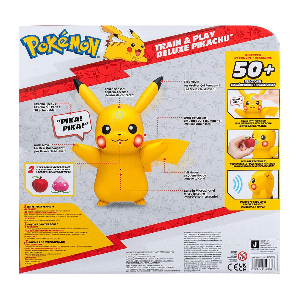 Bandai – Pokémon – Pikachu Deluxe interactif et ses accessoires – Jouet Pokémon avec Lumières Sons et Mouvements – Image 6