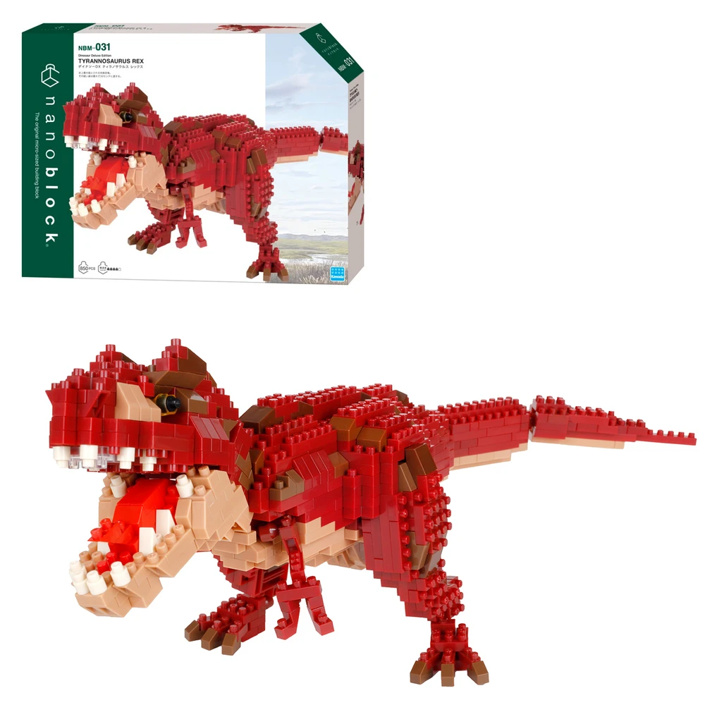 Nanoblock - Figurine Dinosaure - Tyrannosaurus Rex Deluxe - Figurine en Briques 850 pcs