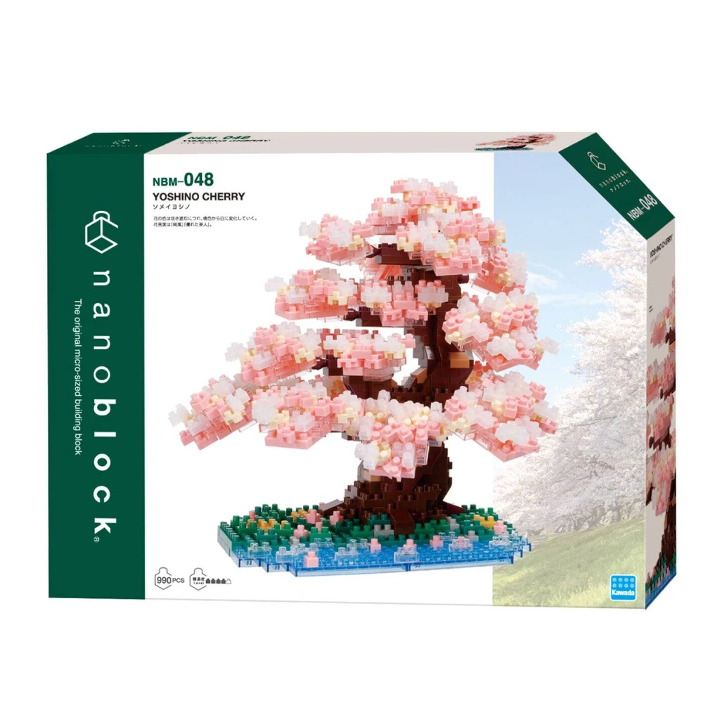 Nanoblock - Cerisier en fleurs Deluxe - Figurine en briques - Jeu de construction Cerisier 990 pcs