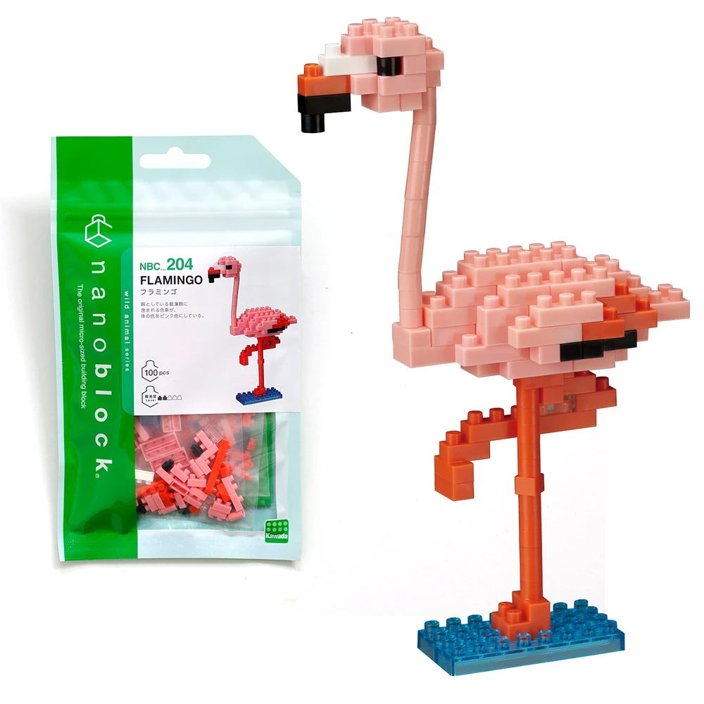 Nanoblock - Flamant Rose - Mini figurine en briques
