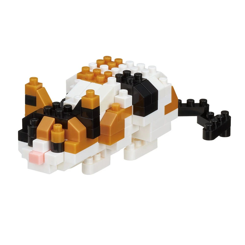 Nanoblock - Chat Calicot - Mini figurine en briques
