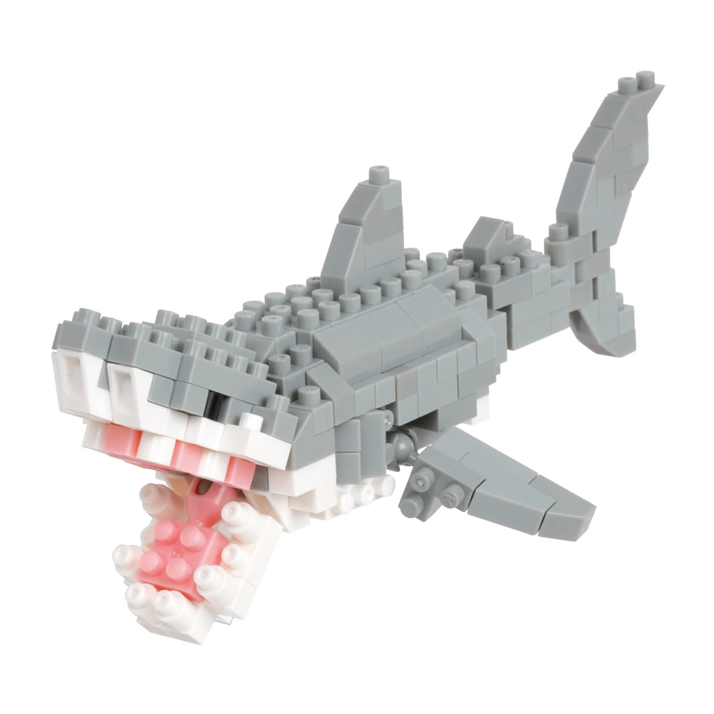 Nanoblock - Grand requin blanc - Mini figurine en briques