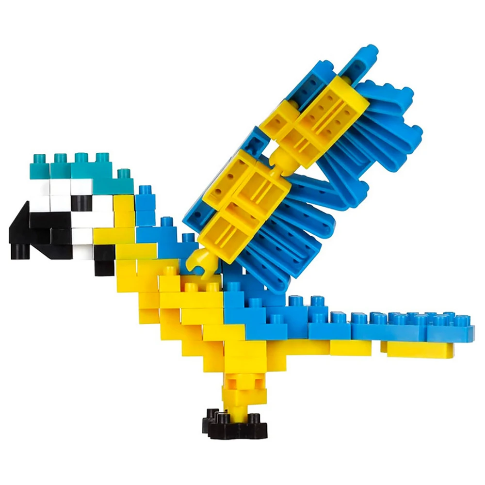 Nanoblock - Perroquet bleu et jaune - Mini figurine en briques – Image 4