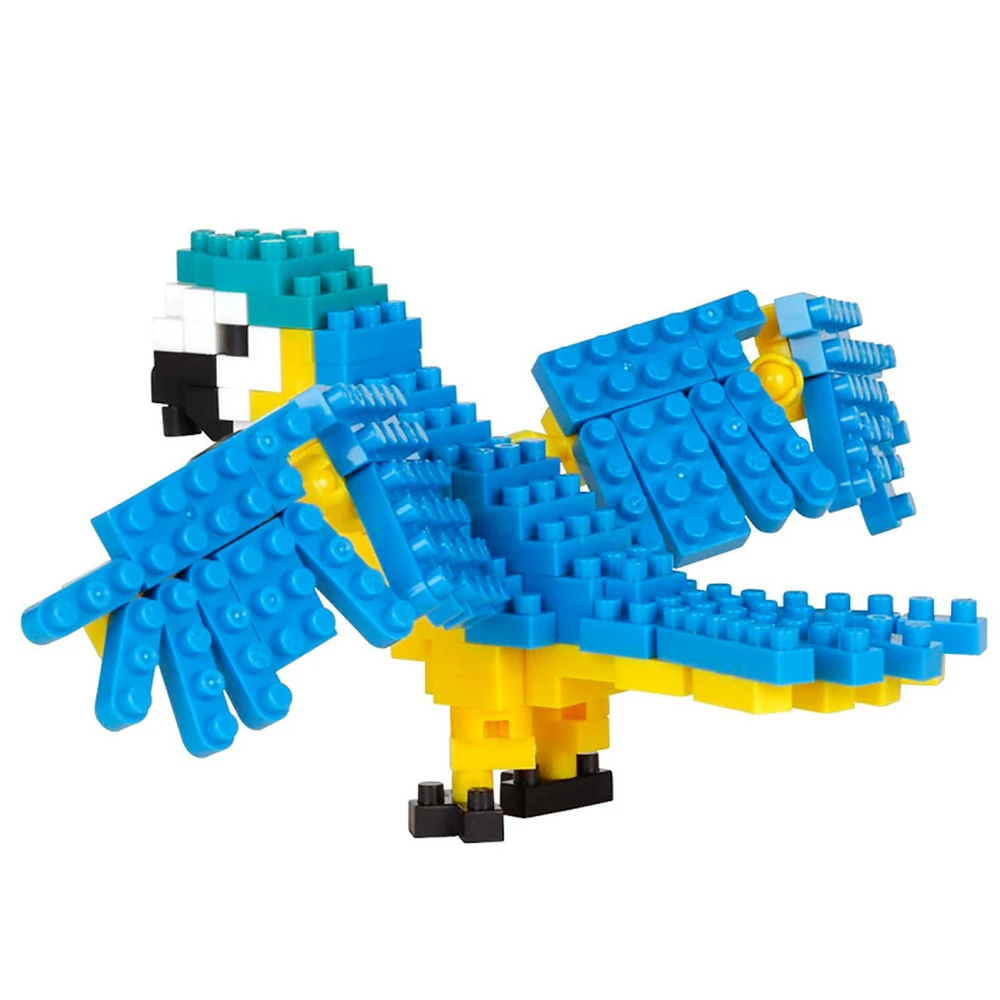 Nanoblock - Perroquet bleu et jaune - Mini figurine en briques – Image 5