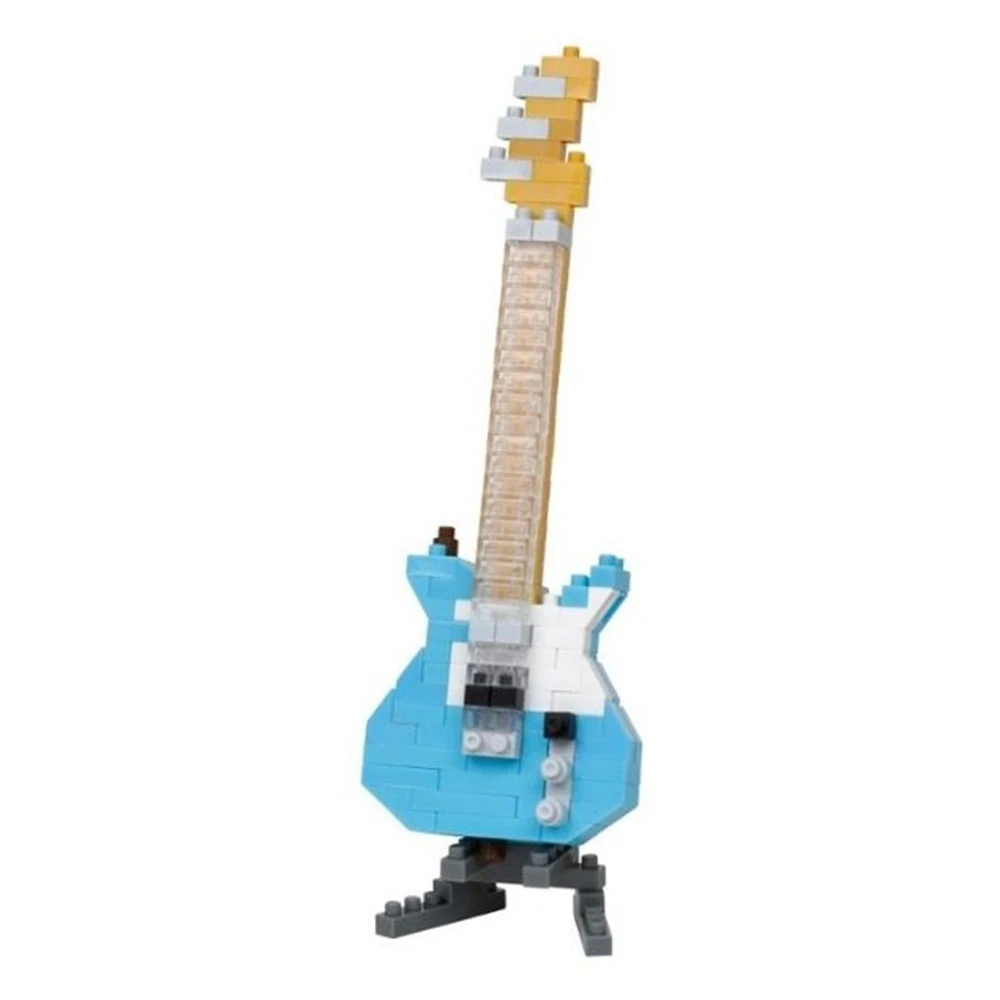 Nanoblock - Guitare électrique bleue - Mini figurine en briques