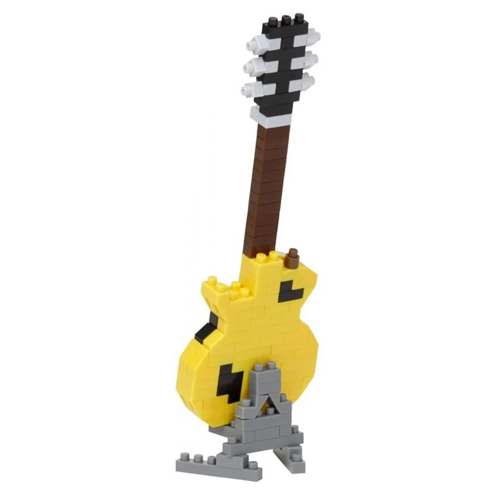 Nanoblock - Guitare électrique jaune - Mini figurine en briques – Image 2