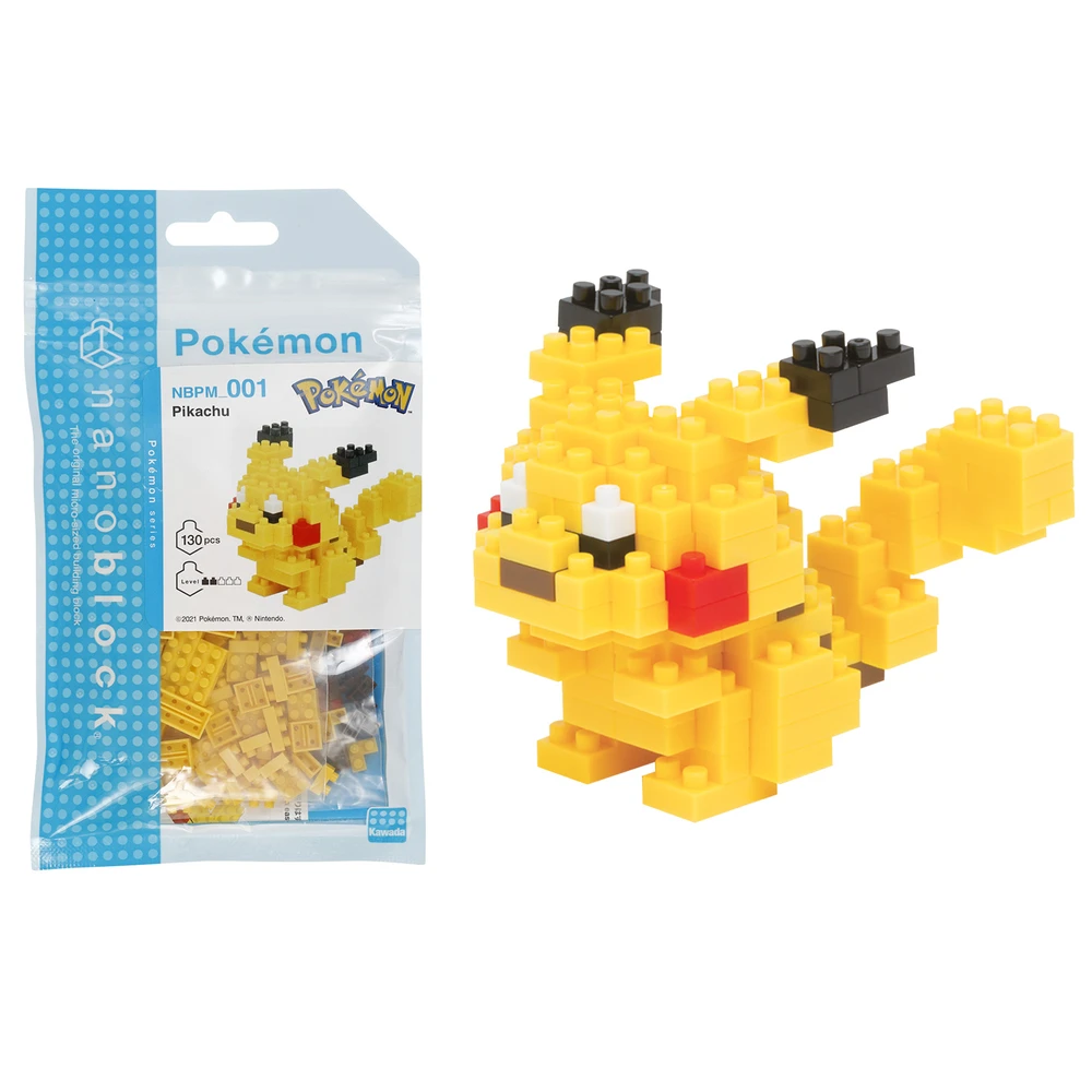 Nanoblock - Pikachu - Pokémon - Mini figurine en briques