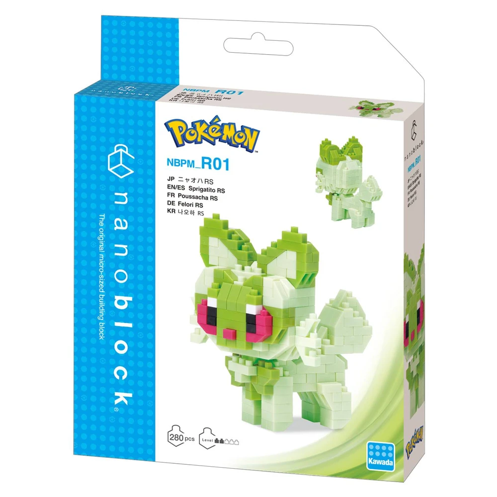 Nanoblock - Poussacha (Sprigatito) - Pokémon - Mini figurine en briques Pokemon – Image 4