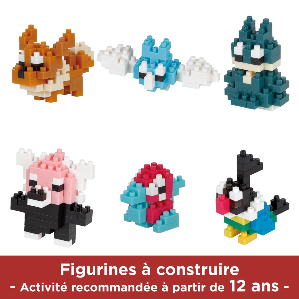 Nanoblock - Pack Mini-Figurines Pokémon type Normal - Coffret de 6 Figurines Pokémon à Assembler en Briques – Image 3