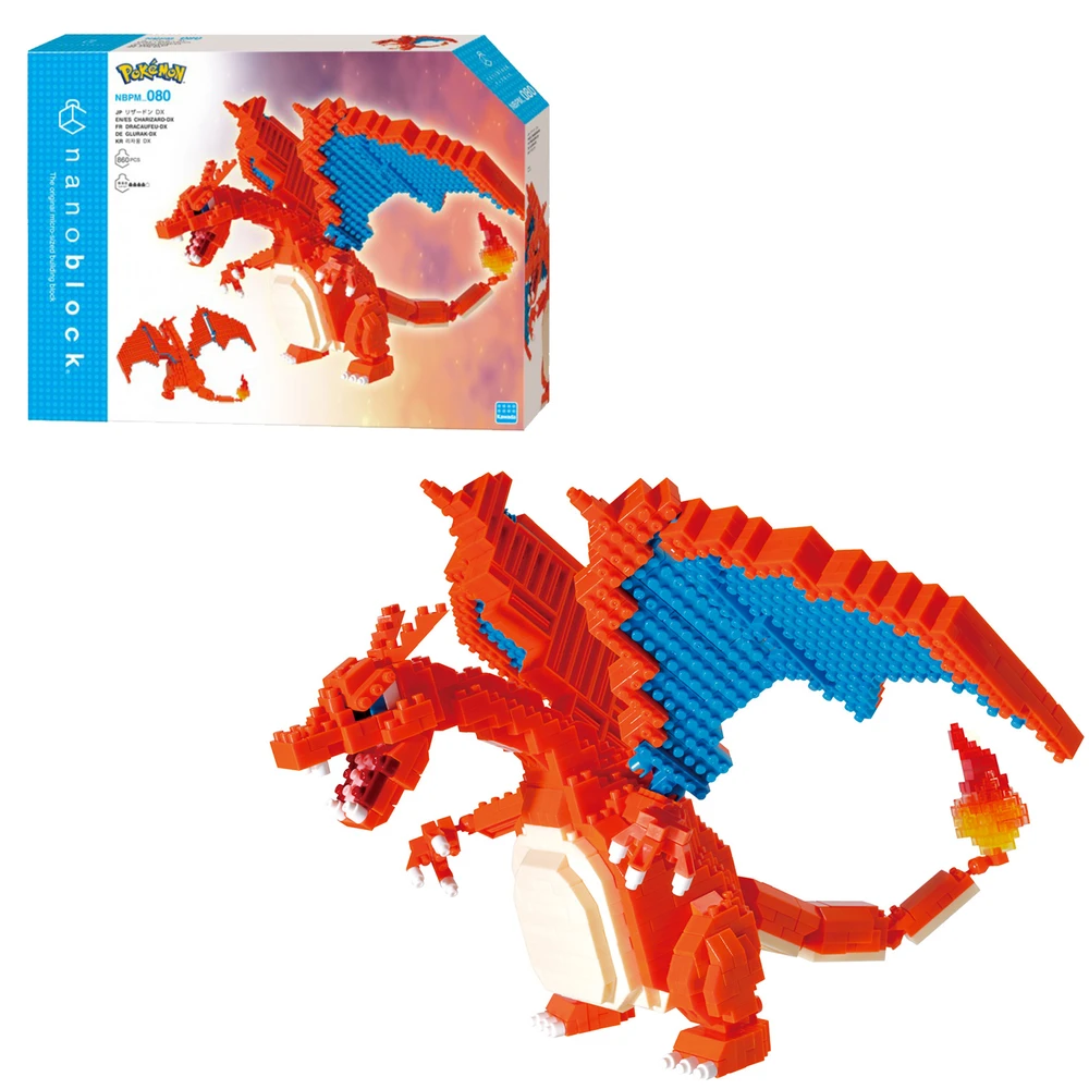Nanoblock - Figurine Pokémon - Dracaufeu (Charizard) - Figurine en briques 860 pièces