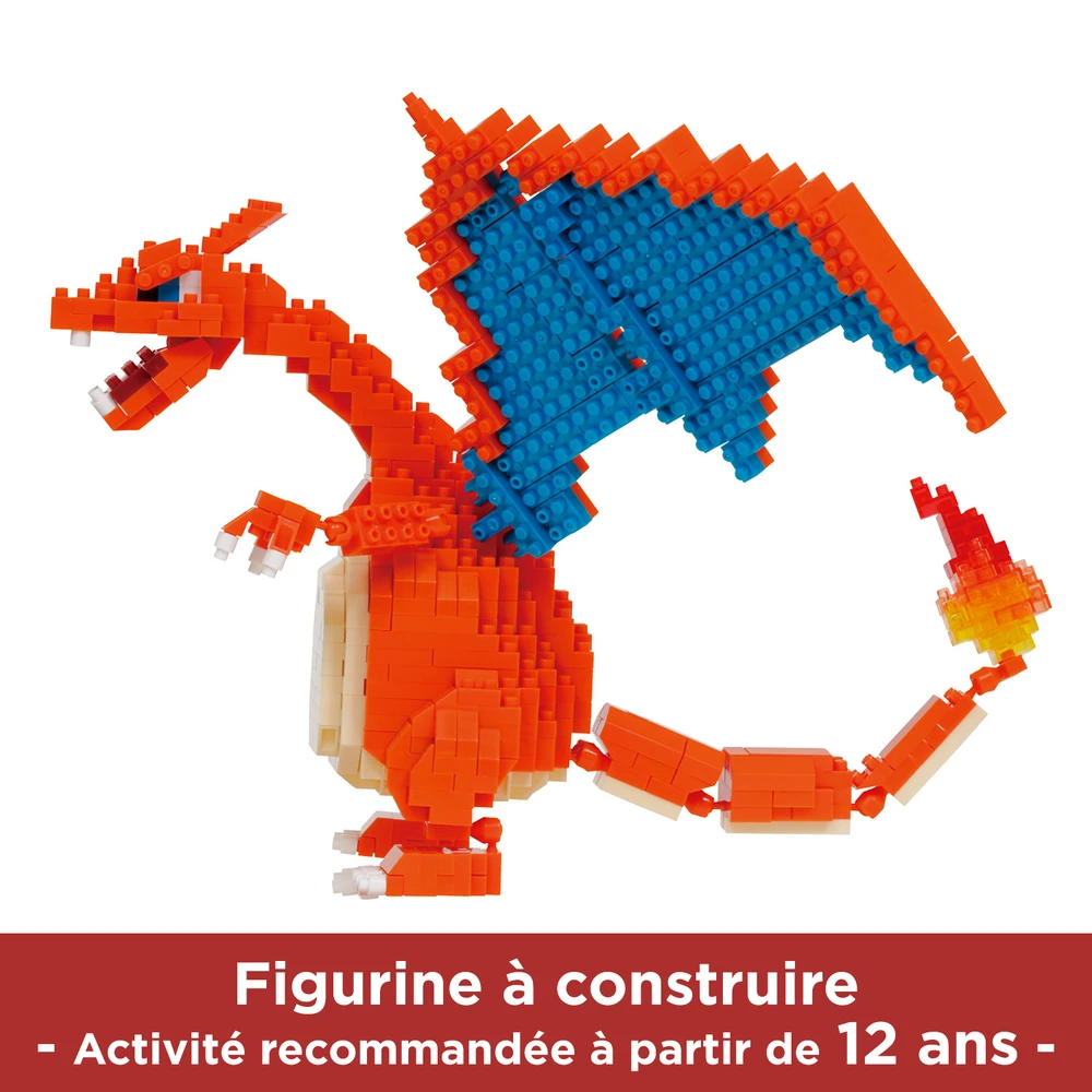 Nanoblock - Figurine Pokémon - Dracaufeu (Charizard) - Figurine en briques 860 pièces – Image 3